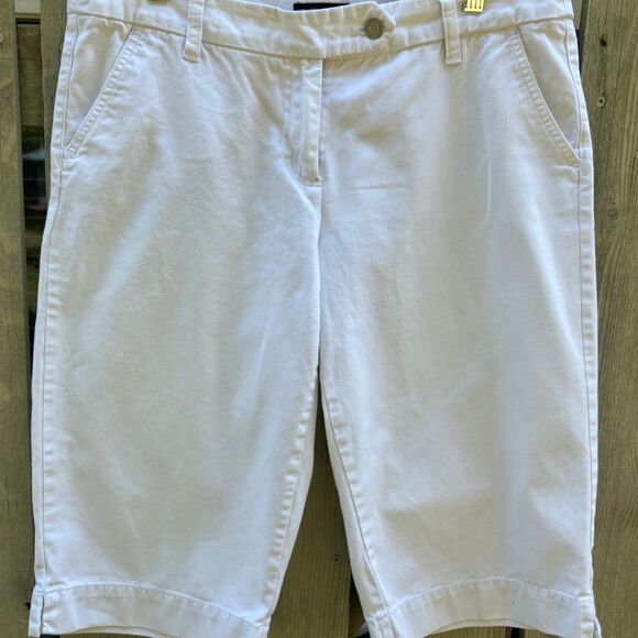 NEW YORK & COMPANY 10 Slit White Bermuda Shorts - Picture 11 of 13